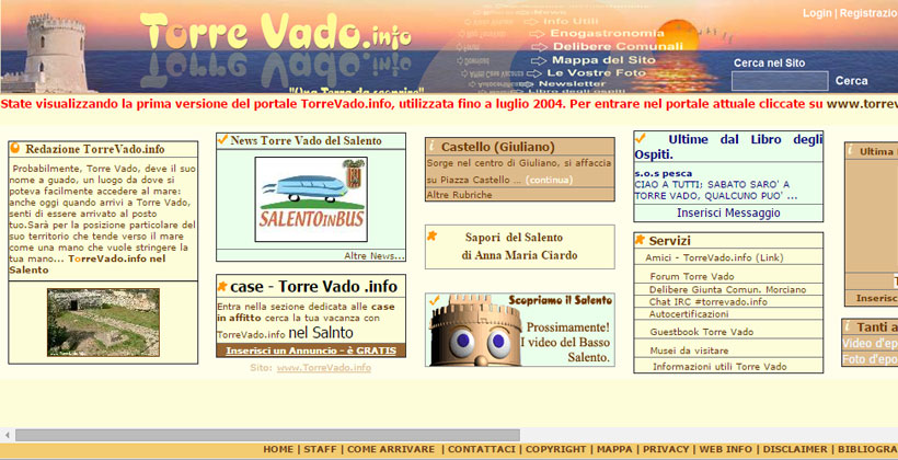 TorreVado.info Versione 2002