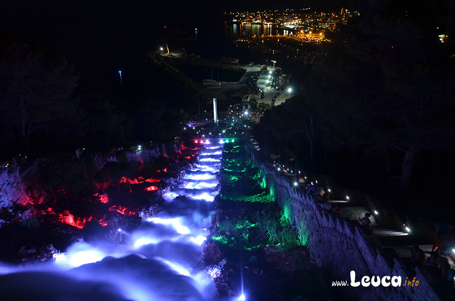 Cascata Santa Maria di Leuca illuminata 