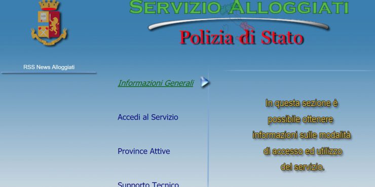 AlloggiatiWeb Polizia di Stato