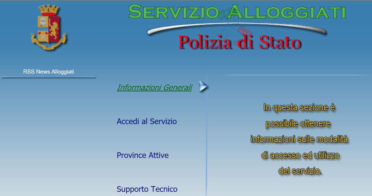 AlloggiatiWeb Polizia di Stato