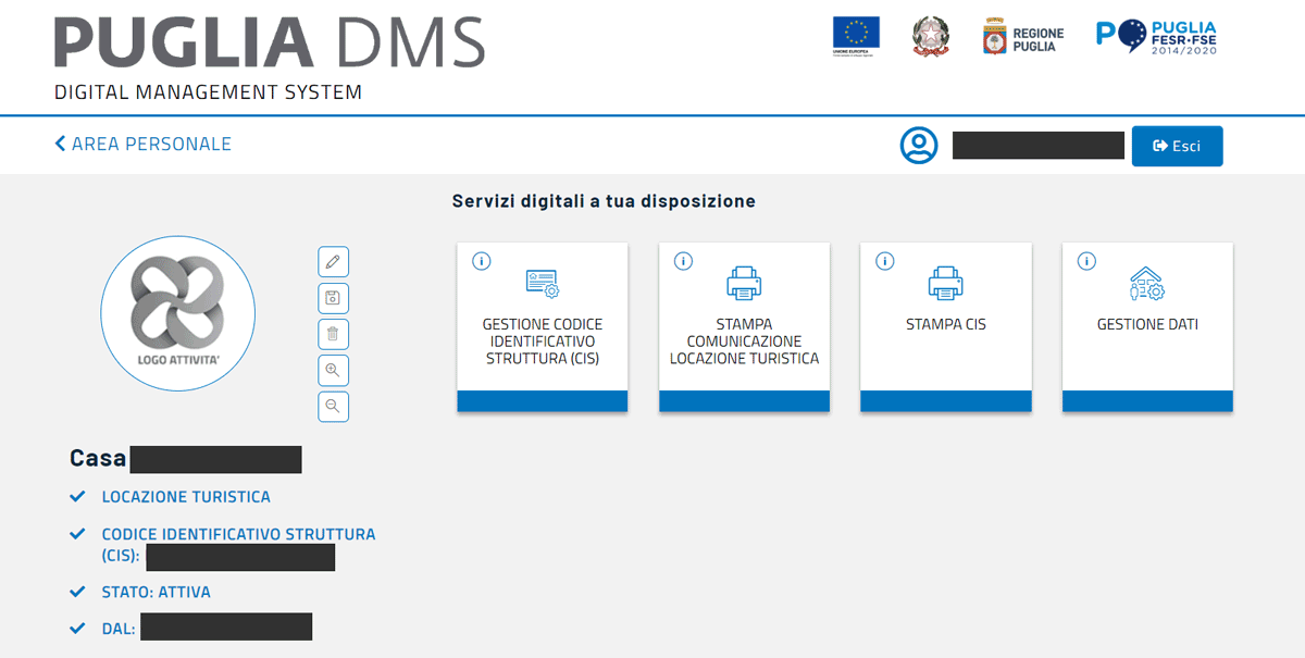 Puglia DMs CIS gestione alloggio