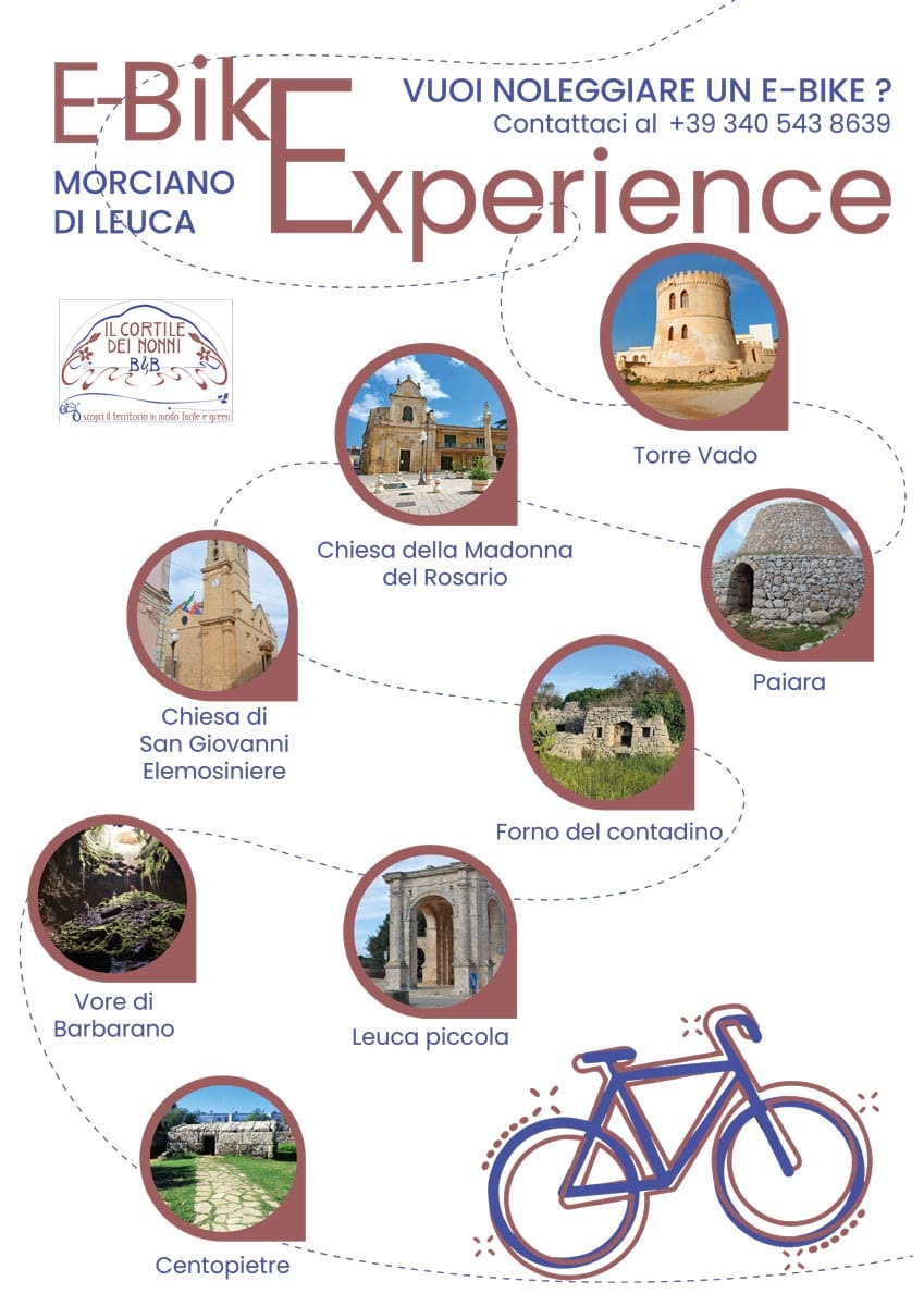 Volantino Noleggio E-Bike Cortile dei Nonni - Morciano di Leuca