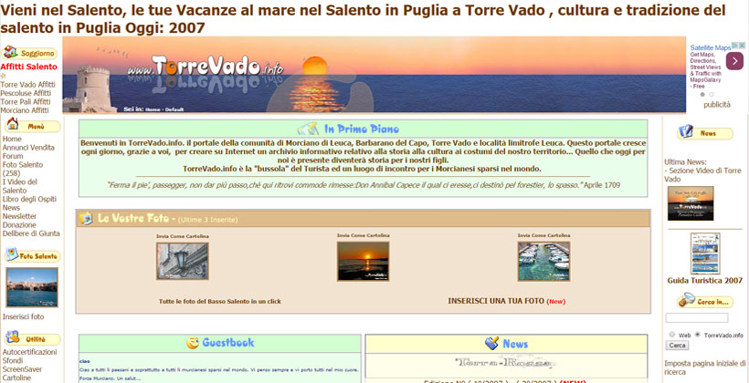TorreVado.info Versione 2004